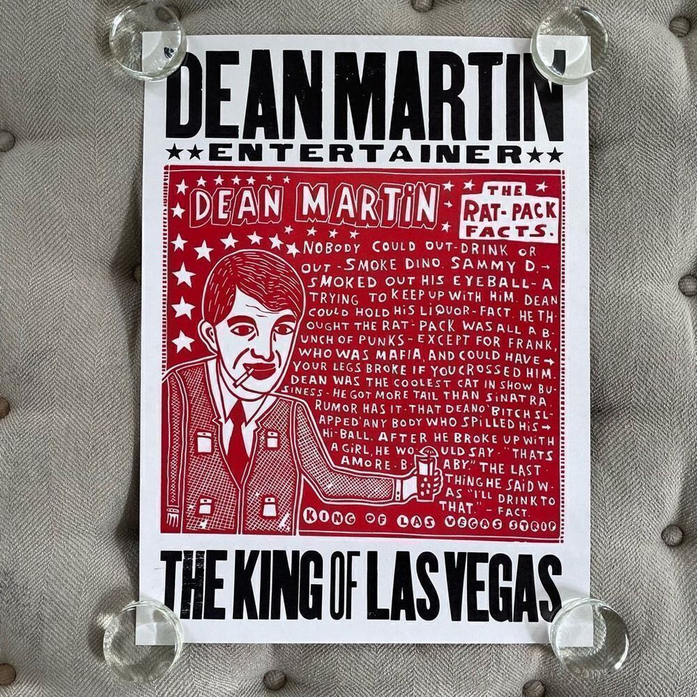 Art Archival Quality Print Dean Martin Rat Pack Wall Hanging Poster